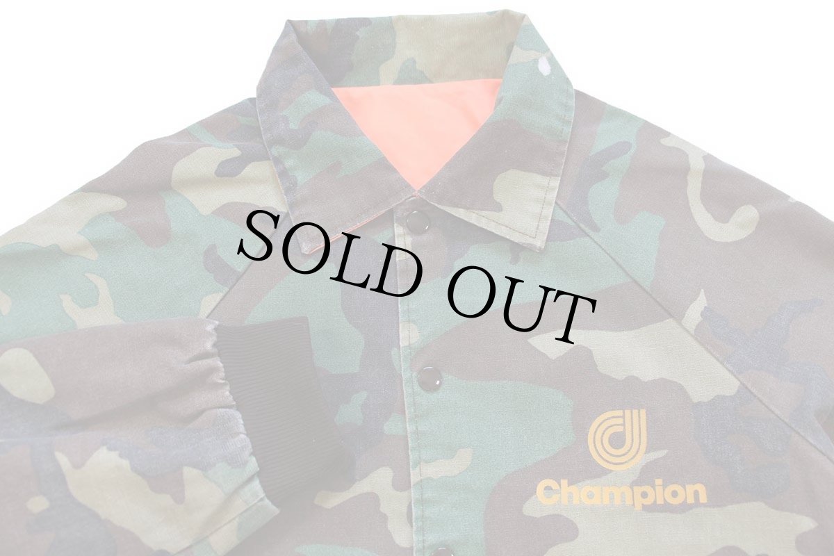 画像3: 80s USA製 ウッドランドカモ×蛍光オレンジ リバーシブル コットンジャケット XL (3)