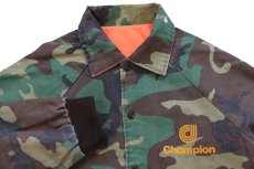 画像3: 80s USA製 ウッドランドカモ×蛍光オレンジ リバーシブル コットンジャケット XL (3)