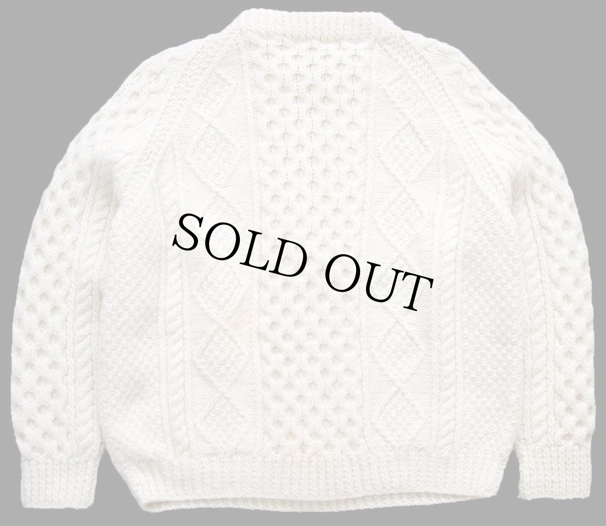 画像2: アイルランド製 Tara fashions ケーブル編み アイリッシュ バイニン ウールニット セーター ナチュラル★フィッシャーマン (2)