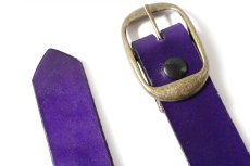 画像2: 新品★USA製 BRACKNEY LEATHER WORKS レザーベルト パープル 34 (2)