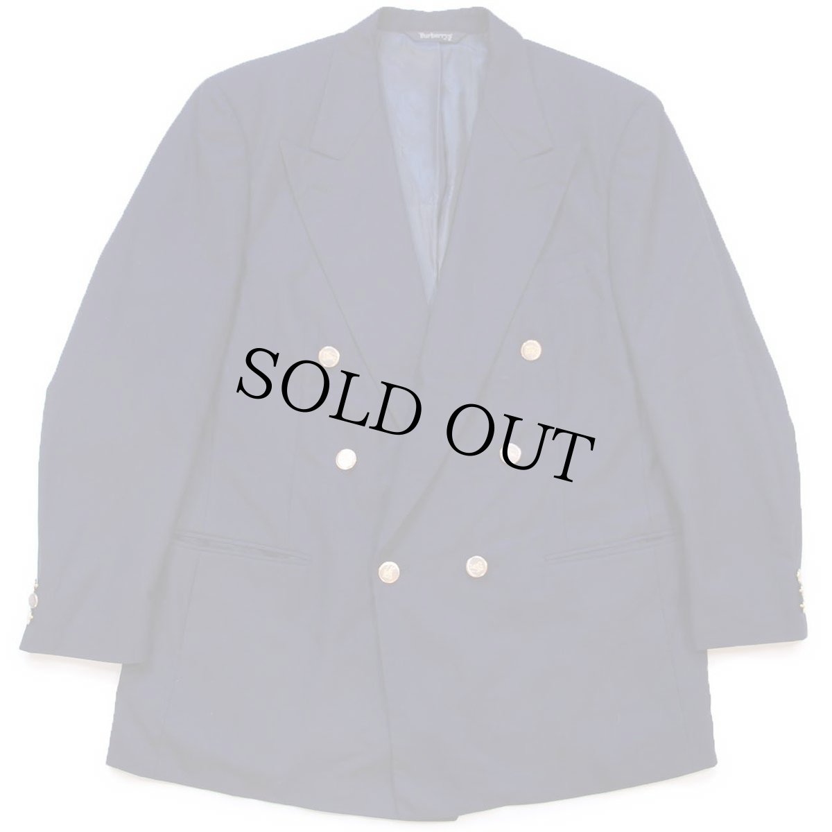 画像1: 80s USA製 Burberrys PRORSUM バーバリー SAKS FIFTH AVENUE ダブルブレスト SUPER 100'S ウール テーラードジャケット 紺ブレ★ブレザー (1)