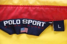 画像4: 90s POLO SPORT ポロ スポーツ ラルフローレン チンスト付き ツートン コットンポプリン ジャケット 紺×黄 L (4)