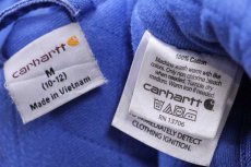 画像4: carharttカーハート キルティングライナー ダック地 ジャケット パーカー 薄青 キッズM (4)