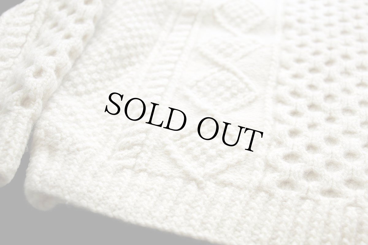 画像5: アイルランド製 Tara fashions ケーブル編み アイリッシュ バイニン ウールニット セーター ナチュラル★フィッシャーマン (5)