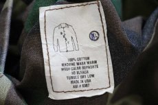 画像4: 80s USA製 ウッドランドカモ×蛍光オレンジ リバーシブル コットンジャケット XL (4)