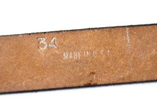 画像4: 新品★USA製 BRACKNEY LEATHER WORKS スカラップパターン 型押し レザーベルト ブラウン 34 (4)
