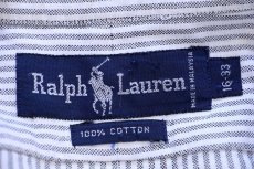 画像4: 90s ラルフローレン ストライプ ボタンダウン オックスフォード コットンシャツ 16-33 (4)