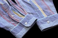画像6: 90s ラルフローレン The Big Shirt ランダムストライプ ボタンダウン オックスフォード コットンシャツ XXL★特大 (6)