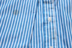 画像5: 80s USA製 RIVERSIDE PEPSIペプシ パッチ&チェーン刺繍 ストライプ ワークシャツ 青×白 16.5 (5)