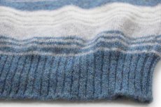 画像5: 80s USA製 ROBERT BRUCE ランダムボーダー シェットランド ウールニット セーター M (5)