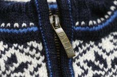 画像6: 00s ノルウェー製 DALE OF NORWAY 雪柄 ノルディック柄 ウールニット フルジップ セーター キッズ 4★カーディガン (6)