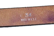画像4: 新品★USA製 BRACKNEY LEATHER WORKS レザーベルト パープル 34 (4)