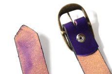 画像3: 新品★USA製 BRACKNEY LEATHER WORKS レザーベルト パープル 34 (3)