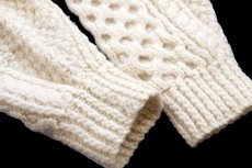 画像6: アイルランド製 Tara fashions ケーブル編み アイリッシュ バイニン ウールニット セーター ナチュラル★フィッシャーマン (6)