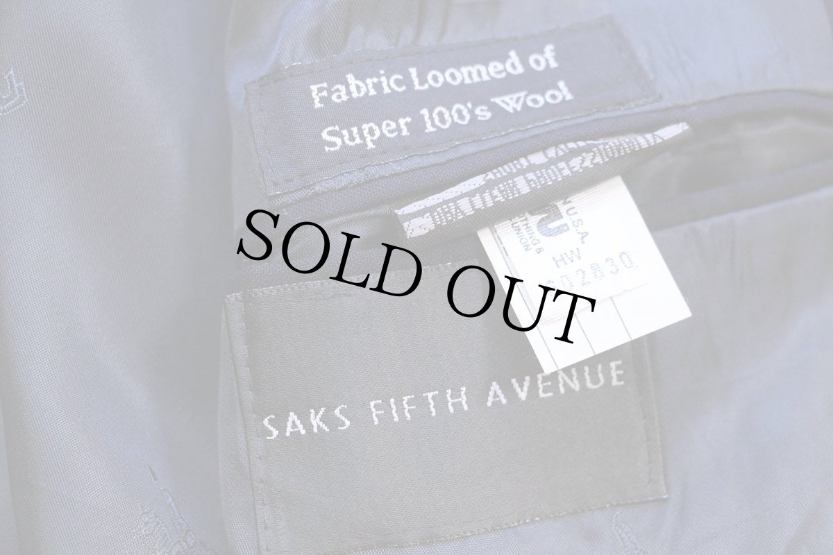 画像5: 80s USA製 Burberrys PRORSUM バーバリー SAKS FIFTH AVENUE ダブルブレスト SUPER 100'S ウール テーラードジャケット 紺ブレ★ブレザー (5)