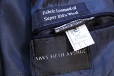 画像5: 80s USA製 Burberrys PRORSUM バーバリー SAKS FIFTH AVENUE ダブルブレスト SUPER 100'S ウール テーラードジャケット 紺ブレ★ブレザー (5)