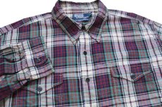 画像3: 00s ポロ ラルフローレン WOODSMAN WORKSHIRT マドラスチェック コットンシャツ XXL★特大 (3)
