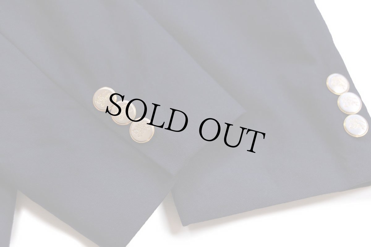 画像8: 80s USA製 Burberrys PRORSUM バーバリー SAKS FIFTH AVENUE ダブルブレスト SUPER 100'S ウール テーラードジャケット 紺ブレ★ブレザー (8)