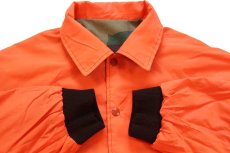 画像8: 80s USA製 ウッドランドカモ×蛍光オレンジ リバーシブル コットンジャケット XL (8)