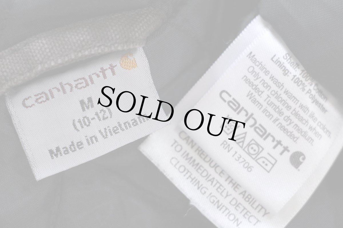 画像4: carharttカーハート キルティングライナー ダック地 アクティブジャケット パーカー 焦げ茶 ボーイズM (4)