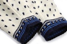 画像7: 00s ノルウェー製 DALE OF NORWAY 雪柄 ノルディック柄 ウールニット フルジップ セーター キッズ 4★カーディガン (7)