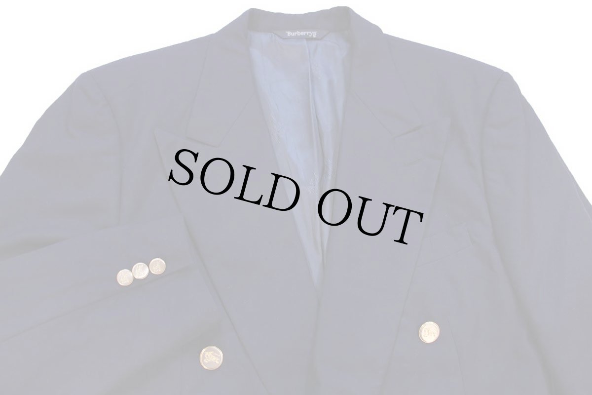 画像3: 80s USA製 Burberrys PRORSUM バーバリー SAKS FIFTH AVENUE ダブルブレスト SUPER 100'S ウール テーラードジャケット 紺ブレ★ブレザー (3)