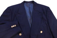 画像3: 80s USA製 Burberrys PRORSUM バーバリー SAKS FIFTH AVENUE ダブルブレスト SUPER 100'S ウール テーラードジャケット 紺ブレ★ブレザー (3)