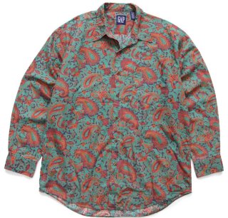 90s GAPギャップ 雪柄 総柄 タートルネック ウールニット セーター