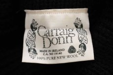 画像5: アイルランド製 Carraig Donn タートルネック ケーブル編み ウールニット セーター 黒 XL★フィッシャーマン (5)