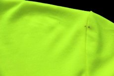 画像7: 90s USA製 L.L.Bean 筆記体ロゴ刺繍 ハーフジップ プルオーバー サイクルジャージ 蛍光イエロー L (7)