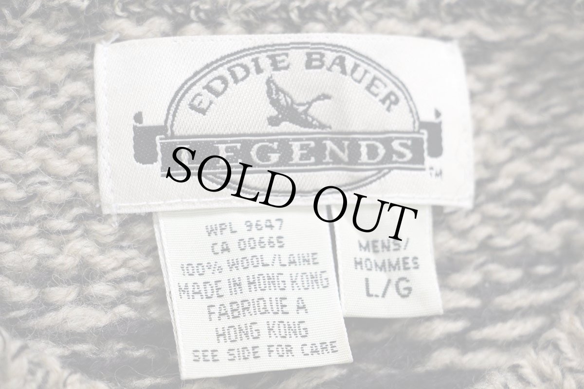 画像4: 90s EddieBauerエディーバウアー LEGENDS 雪柄 ノルディック柄 ローゲージ ウールニット セーター L (4)