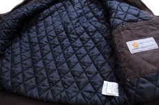 画像5: carharttカーハート キルティングライナー ダック地 アクティブジャケット パーカー 焦げ茶 ボーイズM (5)