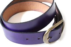 画像5: 新品★USA製 BRACKNEY LEATHER WORKS レザーベルト パープル 34 (5)