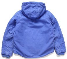 画像2: carharttカーハート キルティングライナー ダック地 ジャケット パーカー 薄青 キッズM (2)