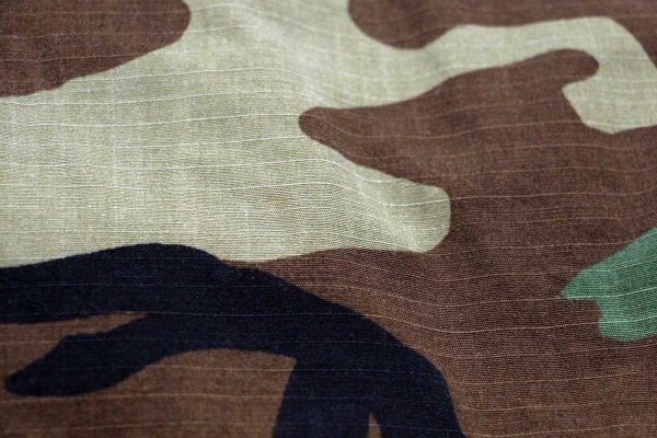 90s 米軍 U.S.ARMY AIRBORNEパッチ付き ウッドランドカモ BDU