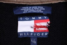 画像4: 90s TOMMY HILFIGERトミーヒルフィガー パチポケ タータンチェック 切り替え ウール×コットンニット ベスト L (4)