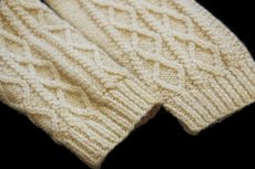 画像6: UNKNOWN ケーブル編み ウール ハンドニット カーディガン ナチュラル キッズ★フィッシャーマン (6)