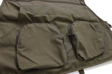 画像6: 90s ORVISオービス ロゴ刺繍 フィッシングベスト オリーブドラブ L (6)