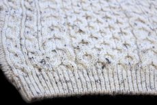 画像5: アイルランド製 River View ケーブル編み ネップ入り ウールニット セーター ナチュラル キッズ L★フィッシャーマン (5)