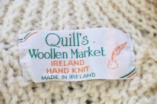 画像4: アイルランド製 Quill's ケーブル編み ウール ハンドニット カーディガン ナチュラル キッズ★フィッシャーマン (4)
