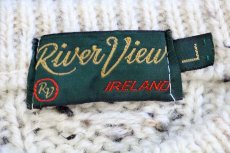 画像4: アイルランド製 River View ケーブル編み ネップ入り ウールニット セーター ナチュラル キッズ L★フィッシャーマン (4)