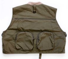 画像2: 90s ORVISオービス ロゴ刺繍 フィッシングベスト オリーブドラブ L (2)