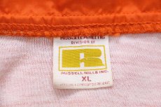 画像4: 70s USA製 RUSSELLラッセル GALION BOOSTER タイガー パチポケ ナイロン コーチジャケット オレンジ XL (4)