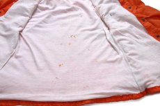 画像5: 70s USA製 RUSSELLラッセル GALION BOOSTER タイガー パチポケ ナイロン コーチジャケット オレンジ XL (5)