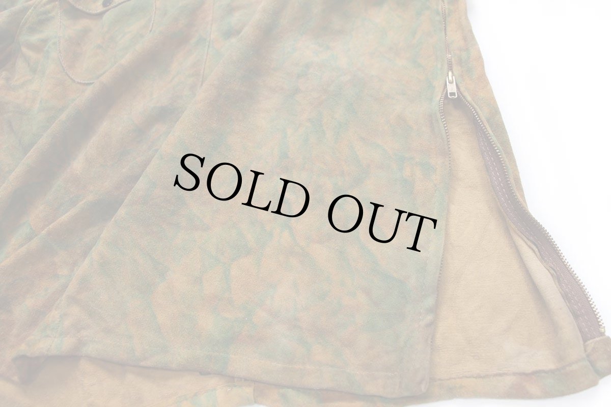 画像6: 80s USA製 Deer Wear ハンドペイント レースアップ プルオーバー ディアスキン スエード レザーシャツジャケット 茶 42 (6)