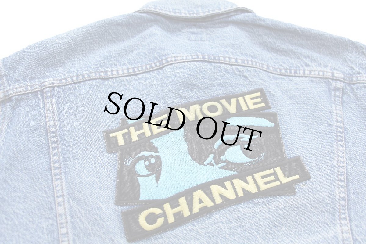 画像4: 90s Leeリー THE MOVIE CHANNEL 刺繍 デニムジャケット 4ポケット 44L (4)