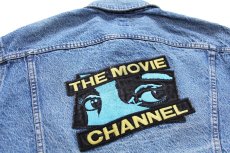 画像4: 90s Leeリー THE MOVIE CHANNEL 刺繍 デニムジャケット 4ポケット 44L (4)