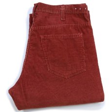 画像1: 70s JCPenney PLAIN POCKETS フレア コーデュロイパンツ 赤茶 W34 (1)