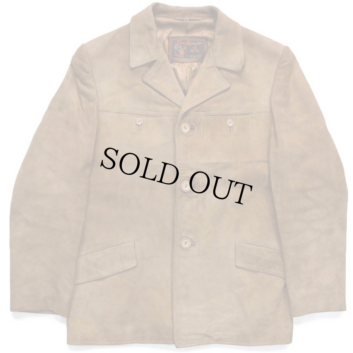 画像1: 70s Don Lorenzo × ROETAN LEATHERS ディアスキン スエード レザージャケット 茶 40 (1)