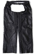 画像1: HARLEY-DAVIDSON ハーレー ダビッドソン レザーチャップス 黒 (1)